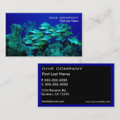深い海水魚のダイビング会社の名刺 名刺 (正面/裏面)