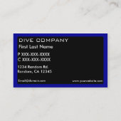 深い海水魚のダイビング会社の名刺 名刺 (裏面)