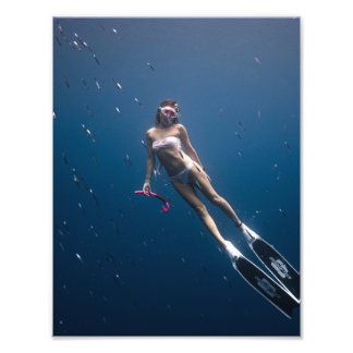 深い海海ダイビング写真 フォトプリント           