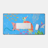 深い海潜 デスクマット (キーボード&マウス)