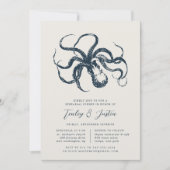 深い海 |ヴィンテージタコのリハーサルディナー 招待状 (正面)