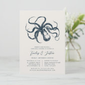 深い海 |ヴィンテージタコのリハーサルディナー 招待状 (スタンド正面)