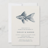 深い海 |婚約パーティ招待状 招待状 (正面)