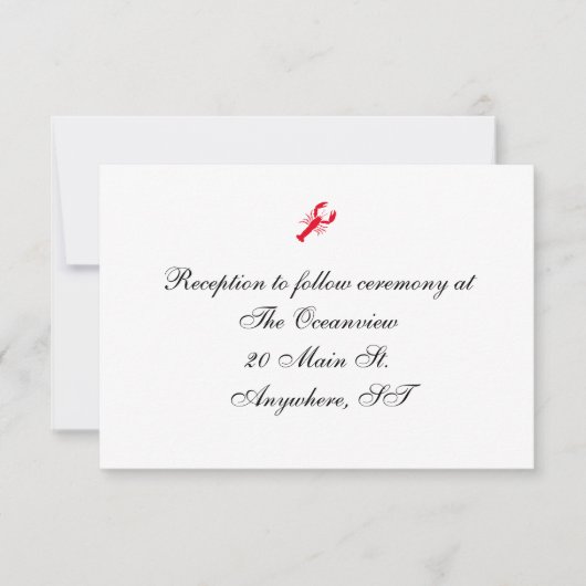 「深い海」披露宴カード 招待状 (正面)