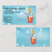 深い清掃用メイドサービス 名刺 (正面/裏面)