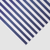 深い濃紺および白のストライプ 薄葉紙 (詳細)