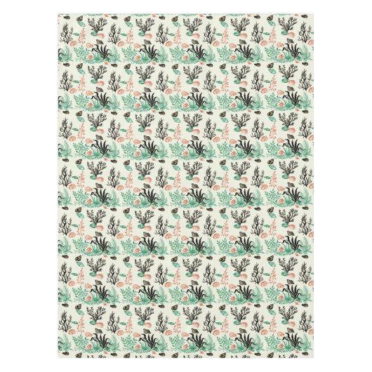 深い熱帯海シーコーラルシーシェルウォーターの色 テーブルクロス (正面)