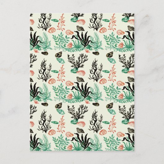深い熱帯海シーコーラルシーシェルウォーターの色 ポストカード (正面)