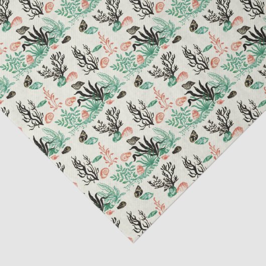 深い熱帯海シーコーラルシーシェルウォーターの色 薄葉紙 (詳細)