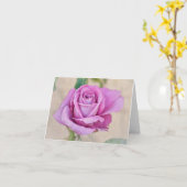 深い独身のピンクローズfrom Gertie's Garden カード (黄色い花)