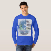 深い王室のブルーモダンNYCニューヨークシティブルックリン Tシャツ (正面フル)