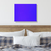 深い王室のブルー無地のカラー211背景ウォップ キャンバスプリント (インサイチュ (寝室))