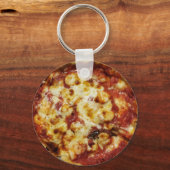 深い皿エビとチーズピザ キーホルダー (正面)