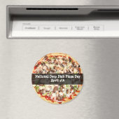 深い皿ピザデー4月5日ホリデーマグネット マグネット (インサイチュ (食洗機))