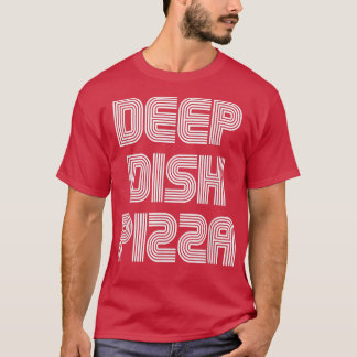 深い皿ピザヴィンテージレトロ70s 80s おもしろい tシャツ