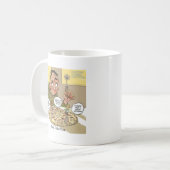 深い皿ピザ哲学おもしろい的 コーヒーマグカップ (正面左)