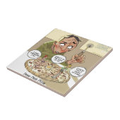 深い皿ピザ哲学おもしろい的 タイル (側面)