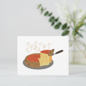 深い皿ピザ ポストカード (スタンド正面)