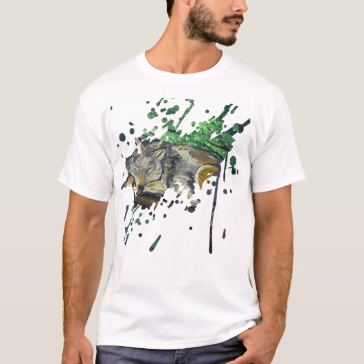深い眠り - 手作りのアート作品 Tシャツ (正面)