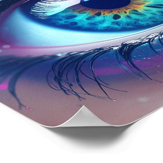 深い知恵の愛情のこもった目のポスター ポスター (角)