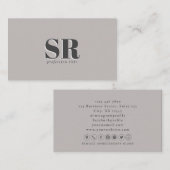 深い砂 | ベイ無地のジ中性 名刺 (正面/裏面)