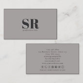 深い砂 | ベイ無地のジ中性 名刺 (正面/裏面)