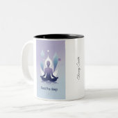 深い禅好きの息の瞑想 ツートーンマグカップ (正面左)