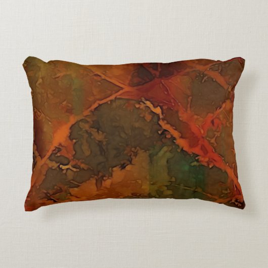 深い秋リッチ自然抽象芸術秋 アクセントクッション (正面)