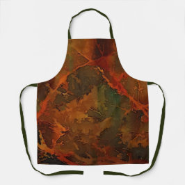 深い秋リッチ自然抽象芸術秋 エプロン