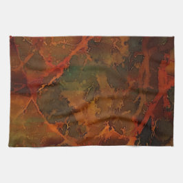 深い秋リッチ自然抽象芸術秋 キッチンタオル