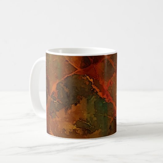 深い秋リッチ自然抽象芸術秋 コーヒーマグカップ (正面左)