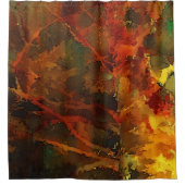 深い秋リッチ自然抽象芸術秋 シャワーカーテン (正面)