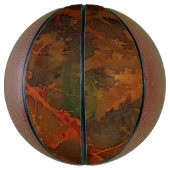 深い秋リッチ自然抽象芸術秋 バスケットボール (縦)