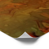 深い秋リッチ自然抽象芸術秋 ポスター (角)