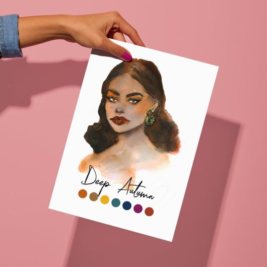 深い秋型四季色分析芸術 ポスター