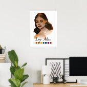 深い秋型四季色分析芸術 ポスター (ホームオフィス)