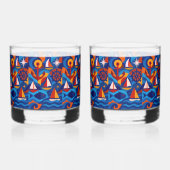 🌊 「深い端」の岩（ペア） ウイスキーグラス (左)