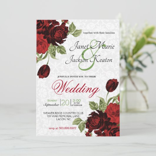 深い紅花 招待状 (スタンド正面)