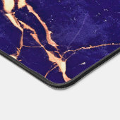 深い紫とバラ金ゴールド大理石を追加ネームモノグラム デスクマット (コーナー)