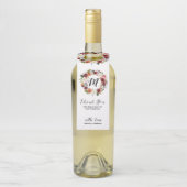 深い紫と白の花リース – ありがとう ボトルネックタグ (ボトル)