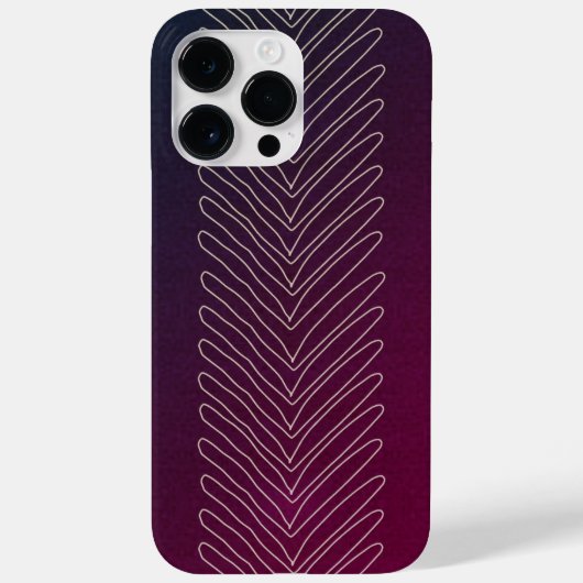 深い紫のモダン部族のアフリカの矢印 Case-Mate iPhoneケース (裏面)