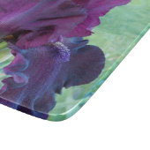 深い紫ひげアイリスフローラ カッティングボード (角)