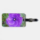 深い紫ハイビスカスの花、 ラゲッジタグ (裏面横)