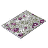 深い紫フローラ ノートブック (左側)