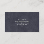 深い紫ブルーテクスチャ 名刺 (裏面)