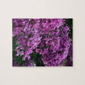 深い紫マエレガントゼンタ花模様花ライラック ジグソーパズル (横)