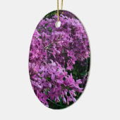 深い紫マエレガントゼンタ花模様花ライラック セラミックオーナメント (左)