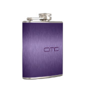 深い紫メタリックブラッシュアルミニウムルック フラスク (右)