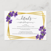 深い紫色のスミレのエンクロージャカード エンクロージャーカード (正面)