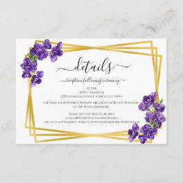 深い紫色のスミレのエンクロージャカード エンクロージャーカード